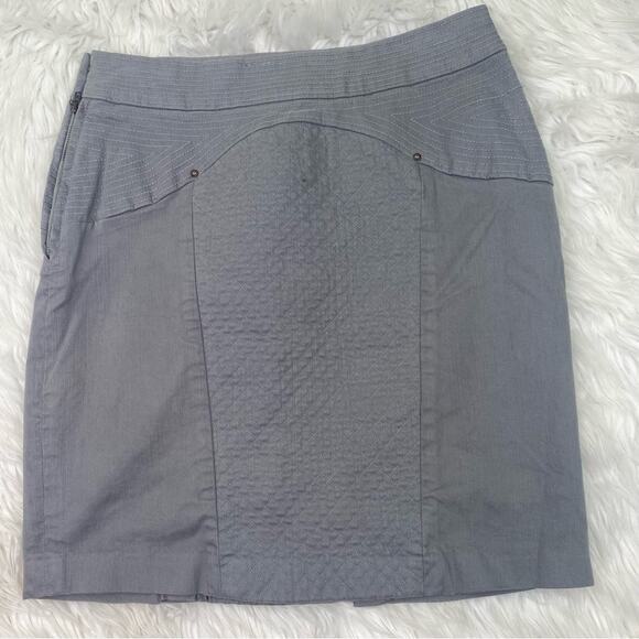 Anthropologie Leifsdottir Alicante Quilted Pencil Skirt Gray Size 6 NWT - Picture 5 of 14